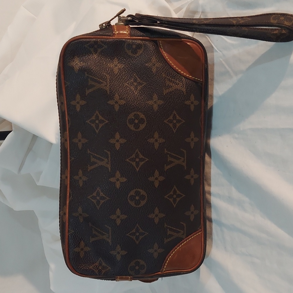LOUIS VUITTON Marly Dragonne GM Clutch Hand Bag Monogram Brown - Picture 2 of 14